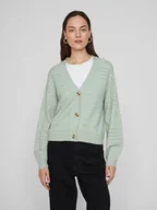 Swetry damskie - Vila Kardigan w kolorze miętowym - miniaturka - grafika 1