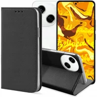 Etui i futerały do telefonów - ETUI Z KLAPKĄ DO TECNO SPARK GO 1S CZARNE ZAMYKANE MAGNETYCZNE KABURA CASE - miniaturka - grafika 1