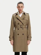 Płaszcze damskie - Tommy Hilfiger Trencz WW0WW42133 Khaki Slim Fit - miniaturka - grafika 1