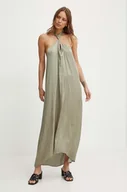 Sukienki - Pepe Jeans sukienka LILIANA kolor zielony midi rozkloszowana PL953578 - miniaturka - grafika 1