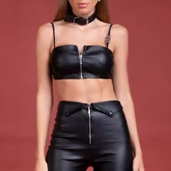 Bielizna sportowa damska - Top damski LABELLAMAFIA CROPPED NONSTOP - miniaturka - grafika 1