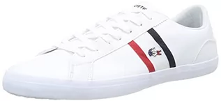 Sneakersy męskie - Lacoste Męskie sneakersy Lerond Tri1 CMA, Blanc Wht Nvy Red, 48 EU - grafika 1