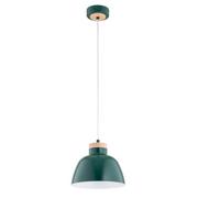 Lampy sufitowe - Lorien lampa wisząca 1xE27 zielona/drewno 61318 - miniaturka - grafika 1