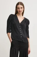 Koszule damskie - Morgan koszula CALA damska kolor czarny regular CALA - miniaturka - grafika 1