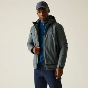 Regatta Kurtka męska przejściowa przeciwdeszczowa Winsar Szary, Rozmiar: 5XL - Kurtki i kamizelki sportowe męskie - miniaturka - grafika 1