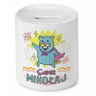 Skarbonki - Skarbonka 330 ml Dla Mikołaja Syna Dziecka Prezent z Nadrukiem ze Zdjęciem + Opakowanie na prezent (wzór 02) - miniaturka - grafika 1