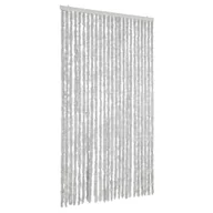 Zasłony - vidaXL Zasłona muchowa szara 100x200 cm szenilowa - miniaturka - grafika 1