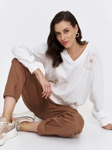 Bluza z dekoltem w serek - Bluzy damskie - miniaturka - grafika 1