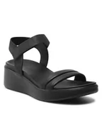 Sandały damskie - Ecco Sandały Flowt Wedge Lx W 27330351052 Czarny - miniaturka - grafika 1