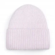 Czapki damskie - CZAPKA BEANIE DAMSKA WEŁNIANA WEŁNA ZIMOWA NA ZIMĘ 60% Angora RÓŻOWA - miniaturka - grafika 1
