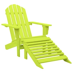 vidaXL Lumarko Krzesło ogrodowe Adirondack z podnóżkiem, jodłowe, zielone! 315866 - Fotele i krzesła ogrodowe - miniaturka - grafika 1