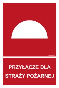 BB023 PRZYŁĄCZE DLA STRAŻY POŻARNEJ, TS - PŁYTA TD FOTOLUMINESCENCYJNA; (150X222MM) - Systemy ekspozycyjne i znaki informacyjne - miniaturka - grafika 1