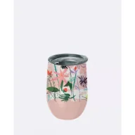 Kubki termiczne - Chic-Mic Kubek ze stali nierdzewnej z pokrywką kwiaty 420 ml - miniaturka - grafika 1