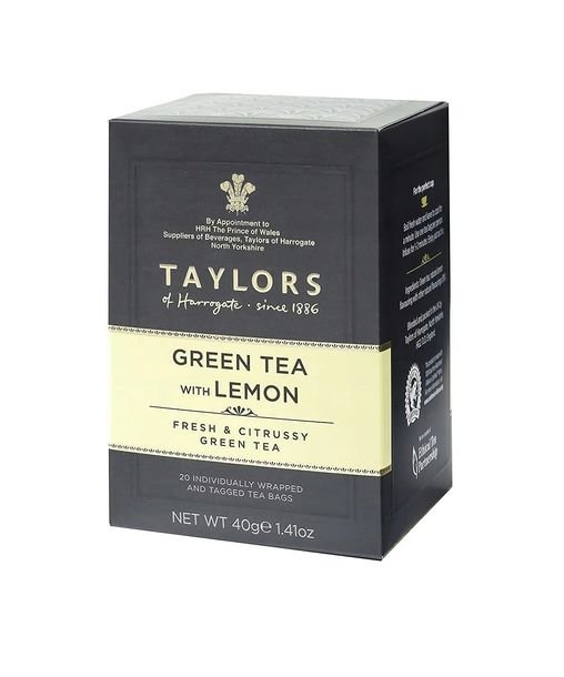 Taylors of Harrogate Herbata Zielona Cytrynowa 20 kopert Green Tea Lemon