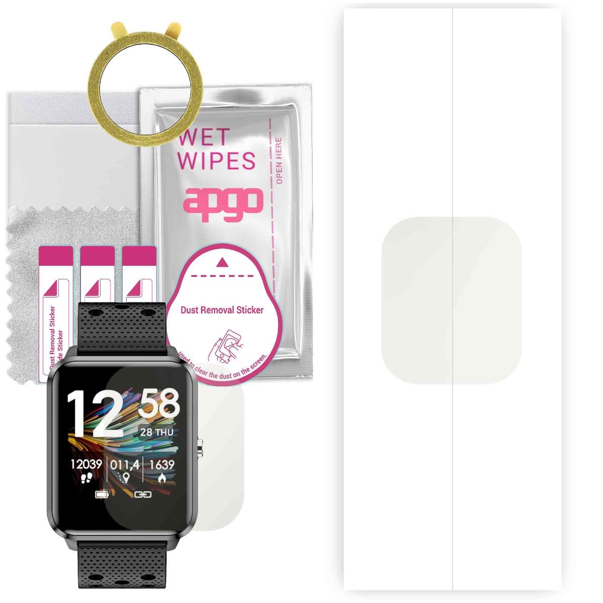 1x Folia hydrożelowa MATOWA do Bemi KIX M - apgo Smartwatch Hydrogel MATTE Protection Ochrona na ekran smartwatcha