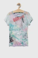 Koszulki sportowe damskie - Guess t-shirt Guess x Banksy damski - miniaturka - grafika 1