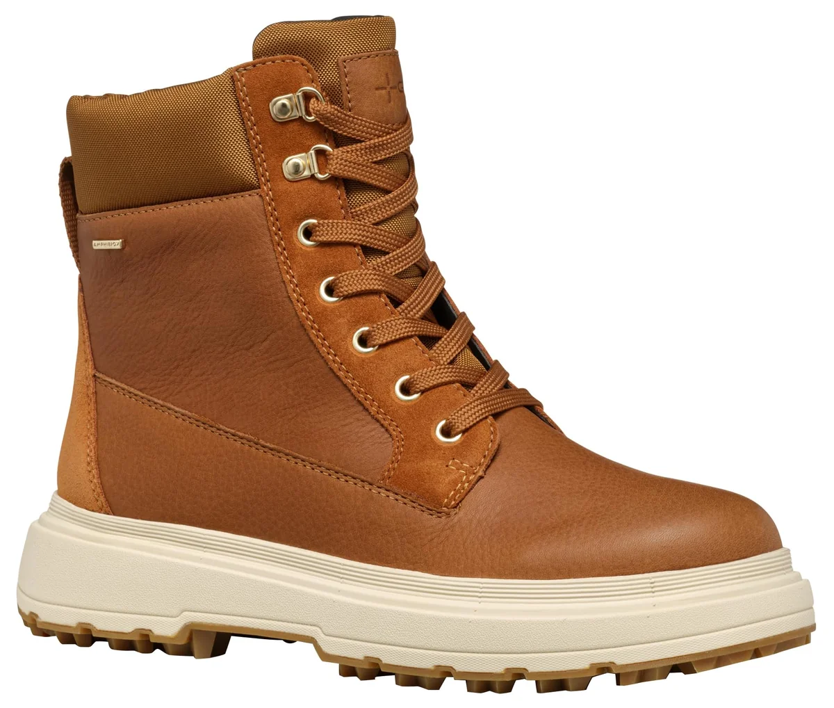 Geox Buty damskie D Lamidie + Grip ABX Ankle Boot, koniak, 41 EU