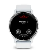 Smartwatch - Garmin Venu 3 010-02784-00 - 45mm - srebrny bezel ze stali nierdzewnej z kopertą w kolorze whitestone i silikonowym paskiem - miniaturka - grafika 1