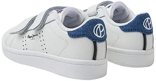 Pepe Jeans Player Basic Bk Jeans Buty dziecięce, Biały, 43 EU - Buty dla dziewczynek - miniaturka - grafika 1
