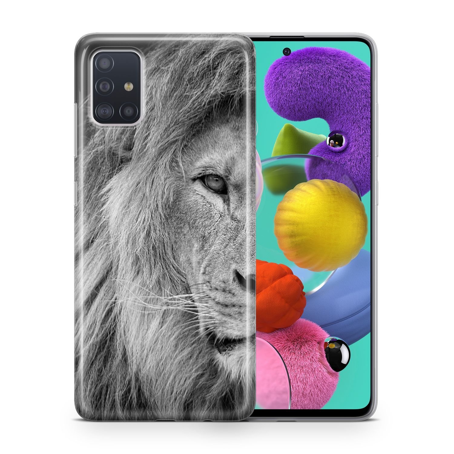 Etui na telefon komórkowy Pokrowiec ochronny na Samsung Galaxy A70 Etui Pokrowiec Torba Zderzak Etui TPU, Model: Samsung Galaxy A70, Wybierz wzór: Lion