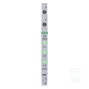 Lampka kontroli zasilania 3xLED zielona, slim 1/3 modułuLK-703G - Inne akcesoria elektryczne - miniaturka - grafika 1