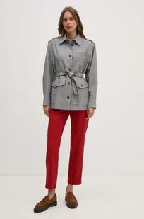 Tommy Hilfiger kurtka damska kolor szary przejściowa oversize WW0WW43316 - Kurtki damskie - miniaturka - grafika 1