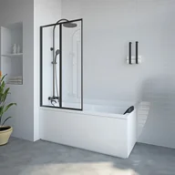 Parawany nawannowe - VENTE-UNIQUE Parawan nawannowy składany z metalu w stylu industrialnym - Czarny mat - 80 x 140 cm - DISTRICT - miniaturka - grafika 1