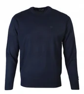 Swetry męskie - SWETER Męski Klasyczny Gładki GRANATOWY M Pako Jeans - miniaturka - grafika 1
