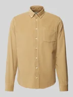Koszule męskie - Koszula sztruksowa o kroju regular fit z kołnierzykiem typu button down model ‘ANTON’ - miniaturka - grafika 1