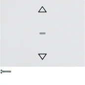 Gniazdka elektryczne - Hager Polo Przycisk żaluzjowy komfort biały połysk K.1 85241179 85241179 - miniaturka - grafika 1