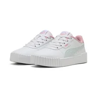 Odzież sportowa dziecięca - Dziecięce sneakersy Carina 3.0 PUMA White Sea Glass Blue - miniaturka - grafika 1