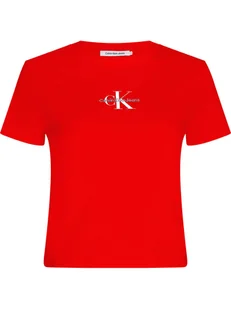 Calvin Klein Koszulka w kolorze czerwonym - Koszulki i topy damskie - miniaturka - grafika 1