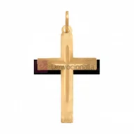 Biżuteria religijna - Diamentowany krzyżyk złoty próba 585 - miniaturka - grafika 1