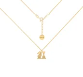 Naszyjniki - Pozłacany choker pancerka z szachami - miniaturka - grafika 1