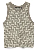 Koszulki i topy damskie - Vero Moda Top w kolorze szarym - miniaturka - grafika 1