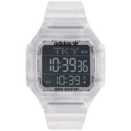 Zegarki męskie - Biały zegarek adidas Originals Street Digital One GMT AOST22049 - miniaturka - grafika 1