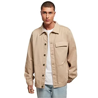 Kurtki męskie - Urban Classics Męska kurtka Painter's Jacket, Worker męska kurtka z bawełny, dostępna w 2 kolorach, rozmiary XS - 5XL, beżowy, XL - grafika 1