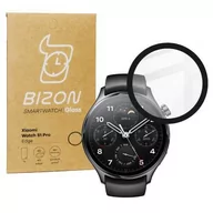 Akcesoria do smartwatchy - Bizon Szkło hybrydowe Glass Watch Edge Hybrid dla Xiaomi Watch S1 Pro, czarne - miniaturka - grafika 1