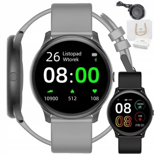 Gino Rossi SW010 szary/czarny - Smartwatch - miniaturka - grafika 1