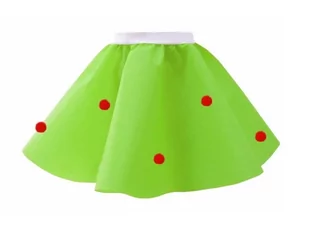 SPÓDNICZKA SZTYWNA POMPONY ZIELONA 35cm - Sukienki i spódniczki dla dziewczynek - miniaturka - grafika 1