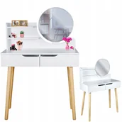 Toaletki - Toaletka z lustrem Scandi kosmetyczna skandynawska - miniaturka - grafika 1