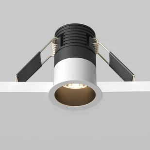 Wpustowa lampa Minor DL089-5W3K-BW Maytoni LED 5W 3000K punktowa czarna biała - Lampy sufitowe - miniaturka - grafika 1