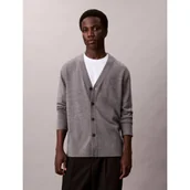 Swetry męskie - Calvin Klein Wełniany kardigan | Regular Fit - miniaturka - grafika 1