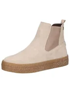 Kozaki damskie - Caprice Damskie ciepłe buty 9-26302-43, modne kozaki, piaskowy zamsz, 36 EU, Sand Suede, 36 EU - miniaturka - grafika 1