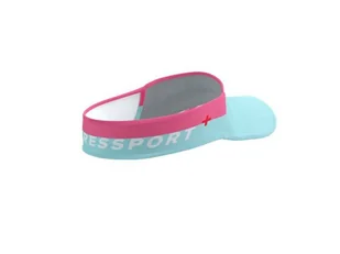 COMPRESSPORT Daszek biegowy ULTRALIGHT VISOR V2 iced aqua/hot pink - Czapki i chusty sportowe damskie - miniaturka - grafika 5