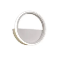 Lampy ścienne - Mantra Iluminación Kinkiet LED Kitesurf, aluminium, Ø 25 cm, biały - miniaturka - grafika 1