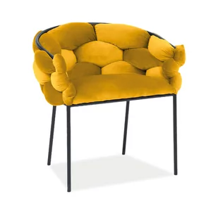 Krzesło tapicerowane NORTE VELVET curry - Krzesła - miniaturka - grafika 1