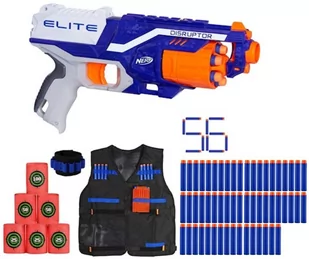 Zestaw Nerf Disruptor B9837  + kamizelka + 50 strzałek + cele + opaska - Zabawki militarne - miniaturka - grafika 1