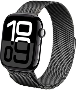 Crong Milano Steel - Pasek ze stali nierdzewnej do Apple Watch 38/40/41/42 mm grafitowy - Akcesoria do smartwatchy - miniaturka - grafika 1