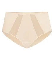 Majtki damskie - Majtki damskie z wysokim stanem bawełniane Vicky beżowe, Teyli - miniaturka - grafika 1
